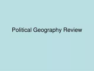 Political Geography Review