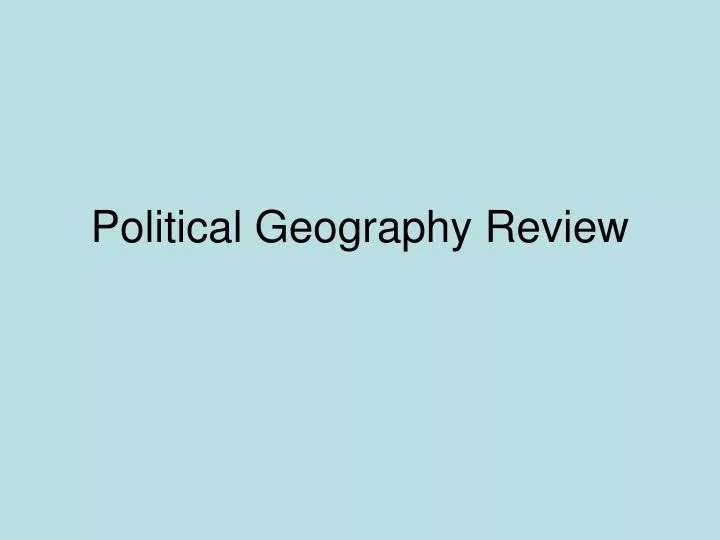 political geography review