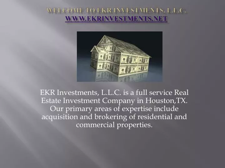 welcome to ekr investments l l c www ekrinvestments net