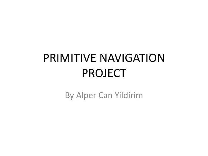 primitive navigation project
