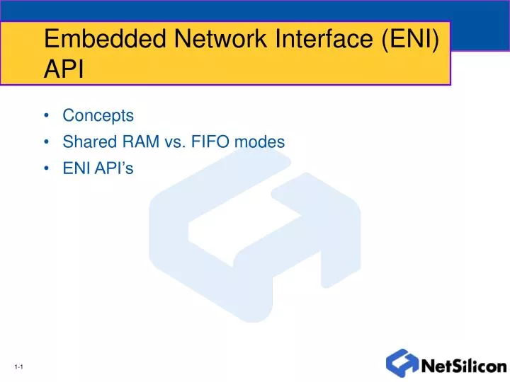 embedded network interface eni api