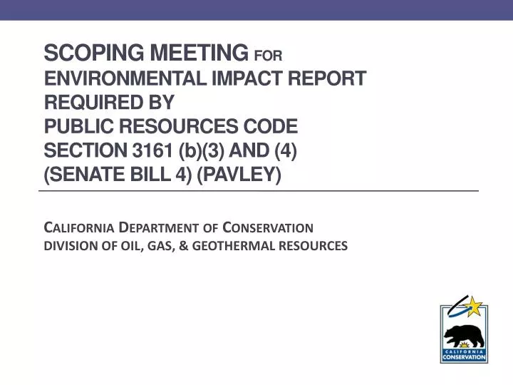 california department of conservation division of oil gas geothermal resources