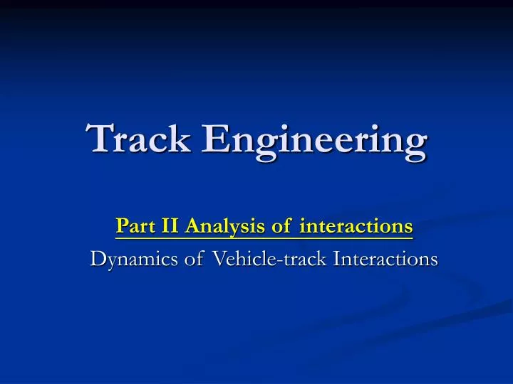 track engineering