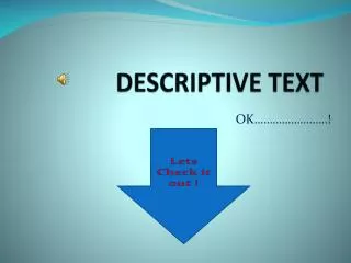 DESCRIPTIVE TEXT