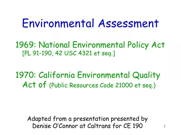 environmental assessment