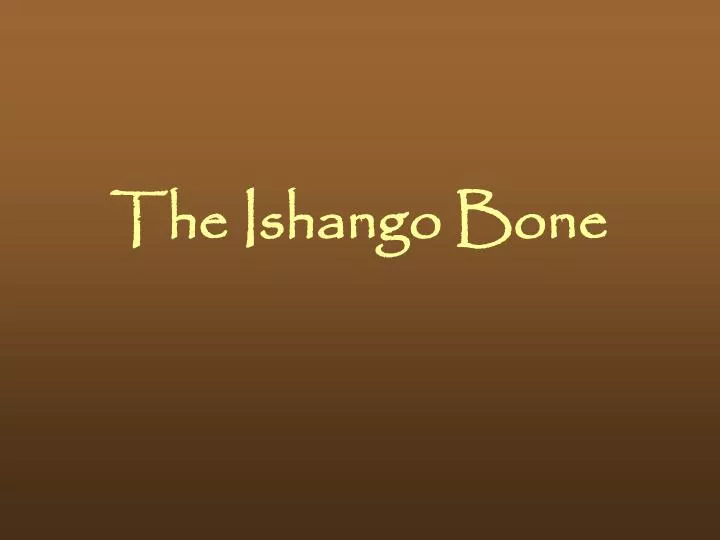 the ishango bone