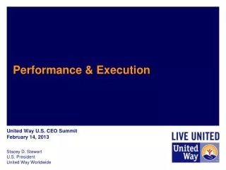 Performance &amp; Execution