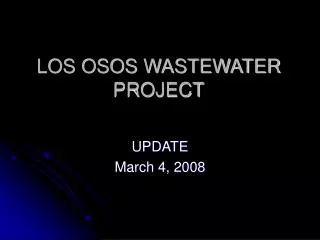 LOS OSOS WASTEWATER PROJECT