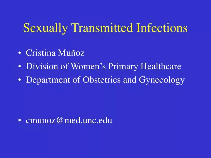 sexually transmitted infections