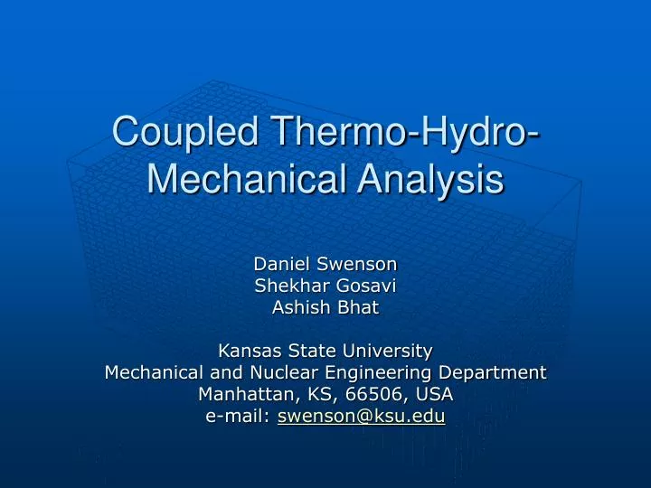 coupled thermo hydro mechanical analysis