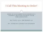 I Call This Meeting to Order! - slide 1
