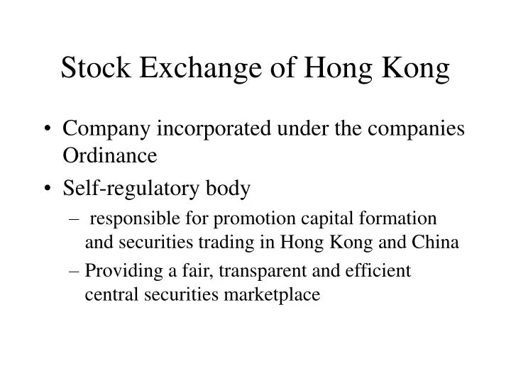 stock exchange of hong kong
