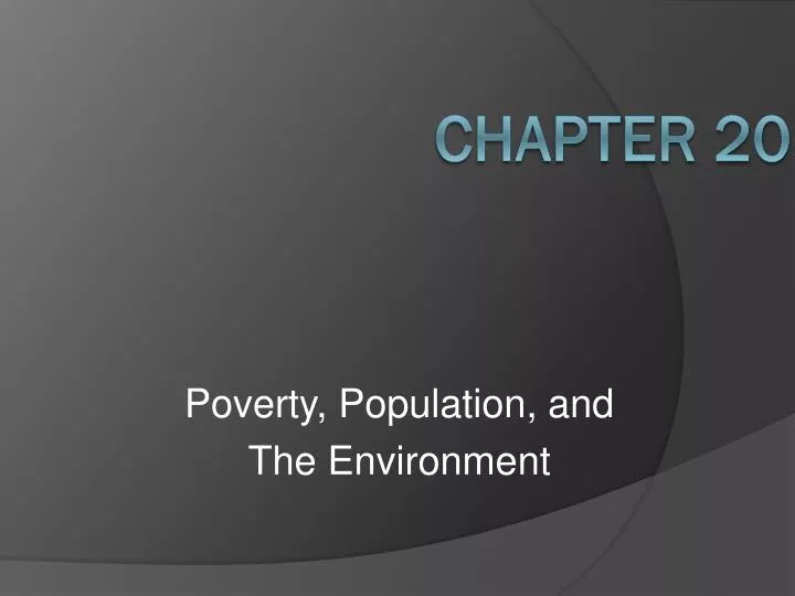 poverty population and the environment