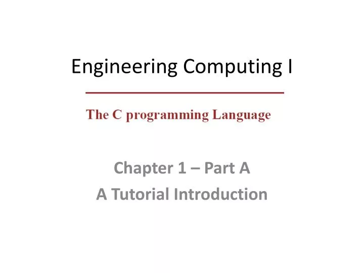 engineering computing i