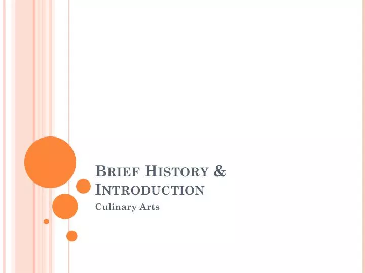brief history introduction