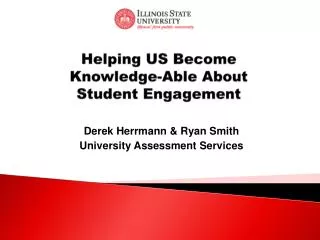 Helping US Become Knowledge-Able About Student Engagement