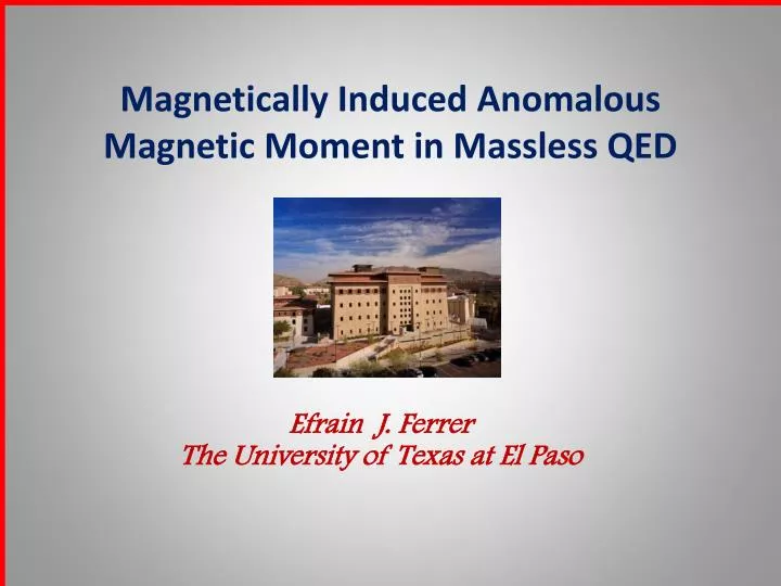 magnetically induced anomalous magnetic moment in massless qed