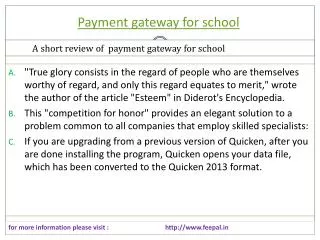 The free sites of payment gateway for school