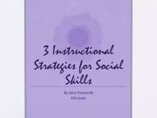 3 Instructional Strategies for Social Skills