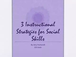 3 instructional strategies for social skills