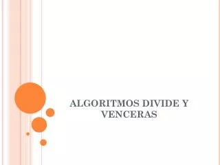 algoritmos divide y venceras