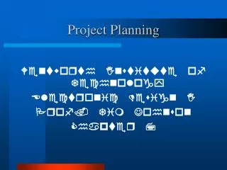 project planning