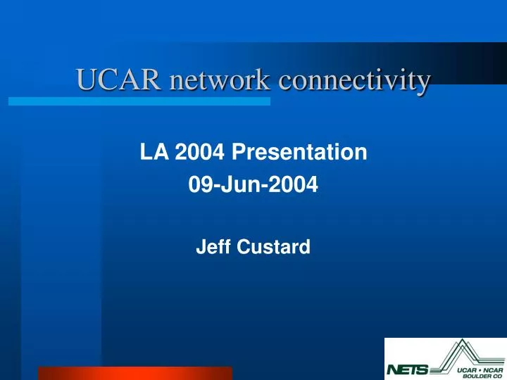 ucar network connectivity