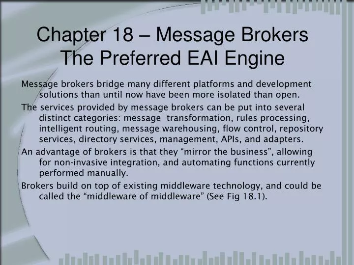 chapter 18 message brokers the preferred eai engine