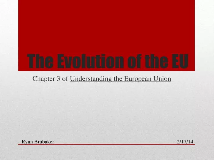 the evolution of the eu