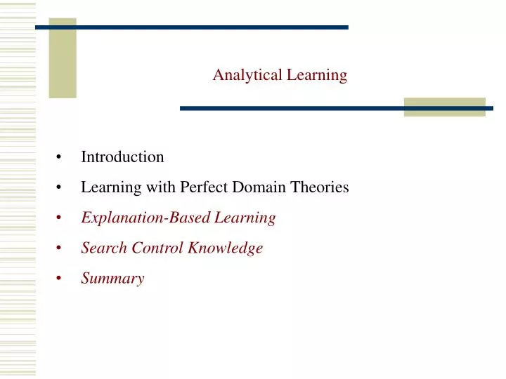 analytical learning