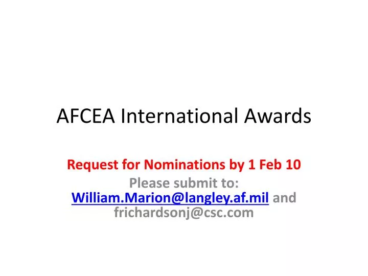 afcea international awards