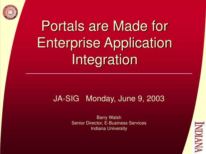 portals are made for enterprise application integration