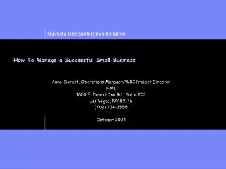 How To Manage a Successful Small Business