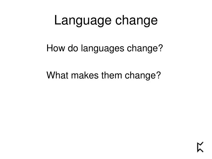 language change