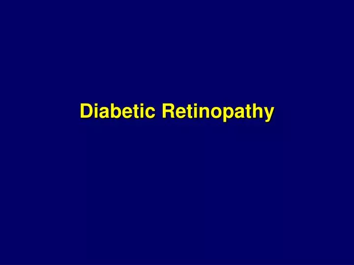 diabetic retinopathy