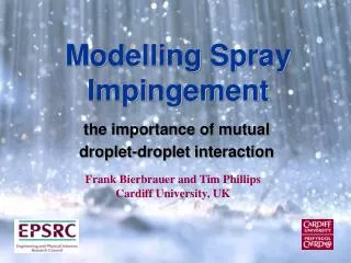 Modelling Spray Impingement