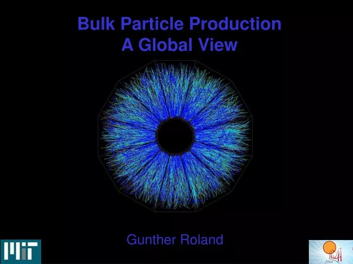 bulk particle production a global view