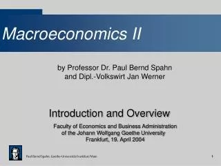 Macroeconomics II