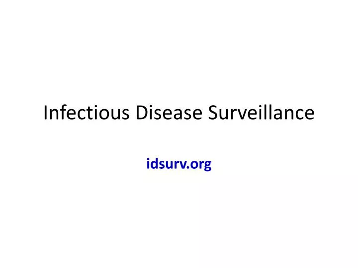 infectious disease surveillance