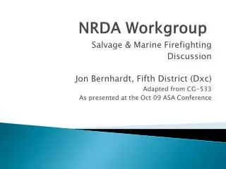 NRDA Workgroup