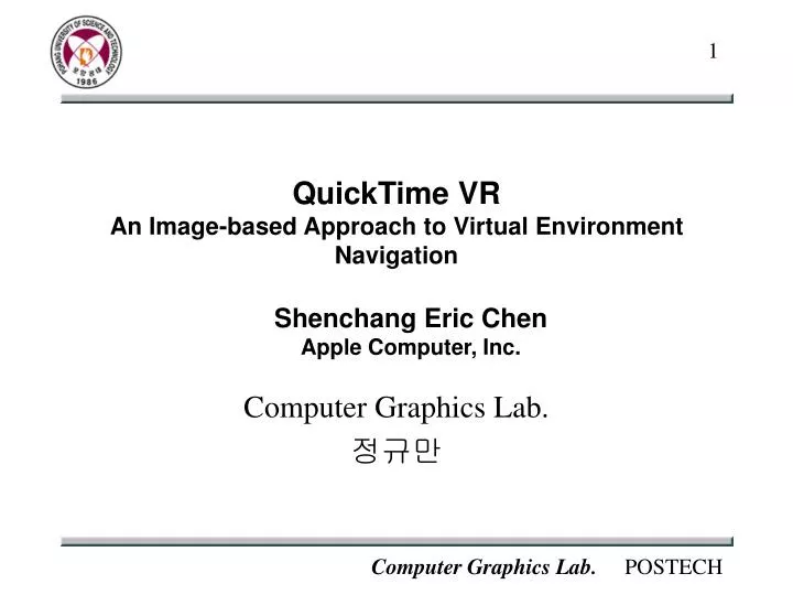 quicktime vr an image based approach to virtual environment navigation