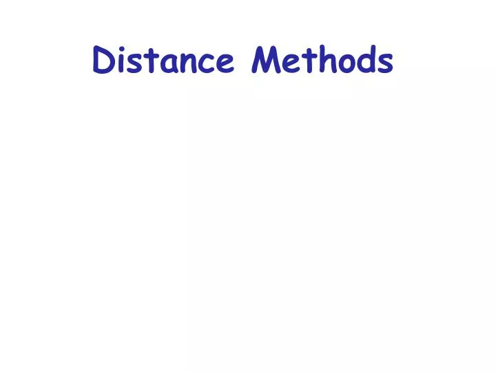 distance methods