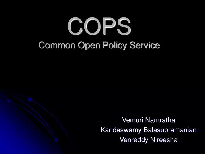 cops common open policy service