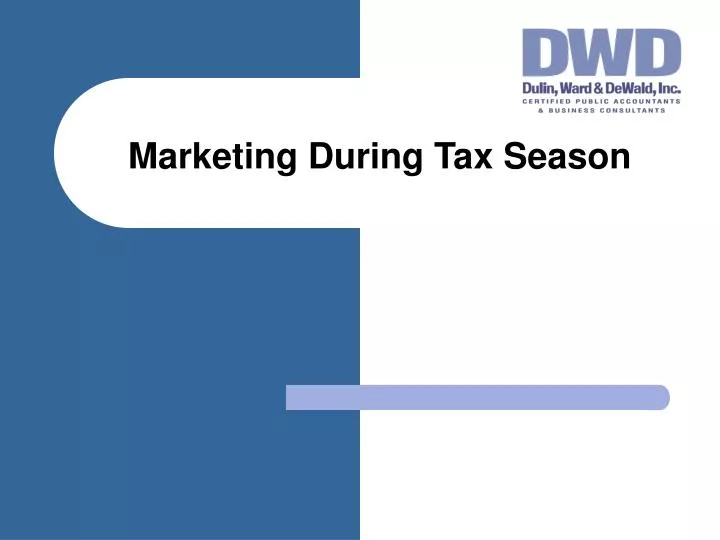 marketing during tax season