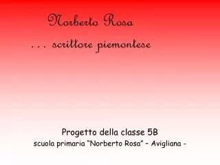 norberto rosa scrittore piemontese