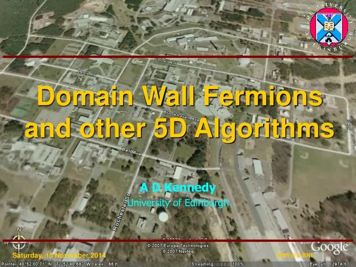 domain wall fermions and other 5d algorithms