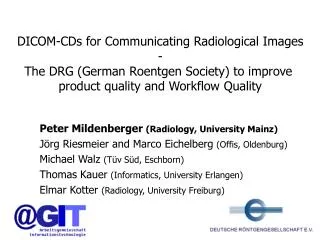 Peter Mildenberger (Radiology, University Mainz)