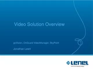 Video Solution Overview