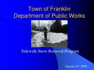 Town of Franklin Department of Public Works