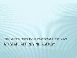 NC State Approving Agency
